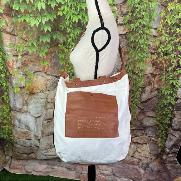 MONSERAT DE LUCCA Instructional Tote in Canvas and Leather - Picture 9 of 11